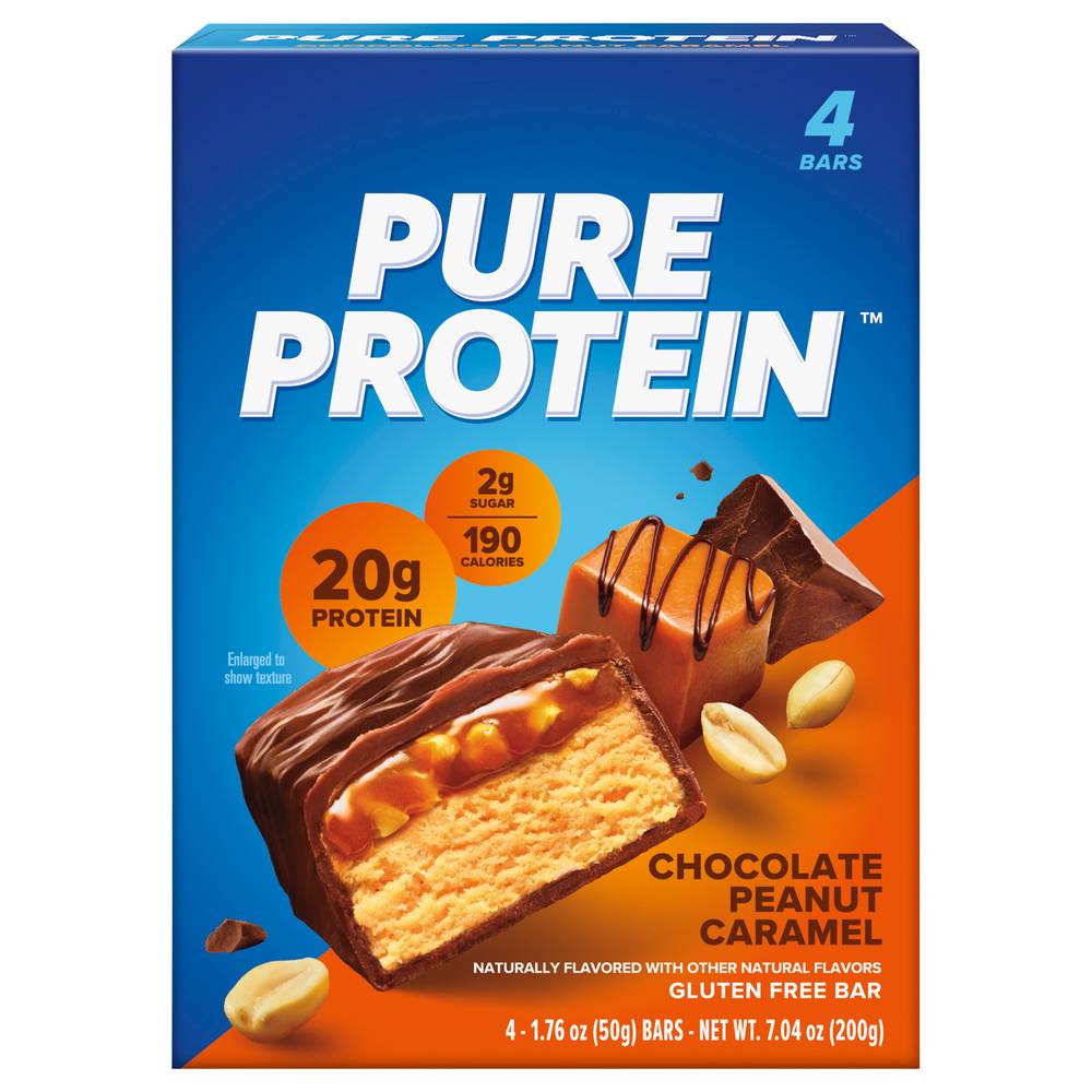 Pure Protein Protein Bars, Chocolate Peanut Caramel (1.76 oz, 4 ct)