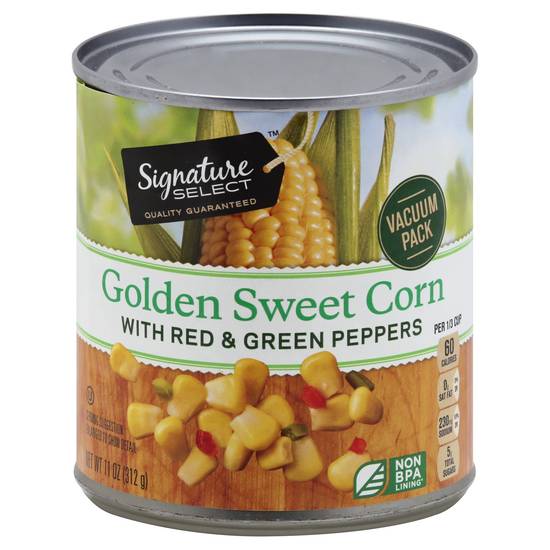 Signature Select Corn Golden Sweet With Red & Green Peppers Can (11 oz)