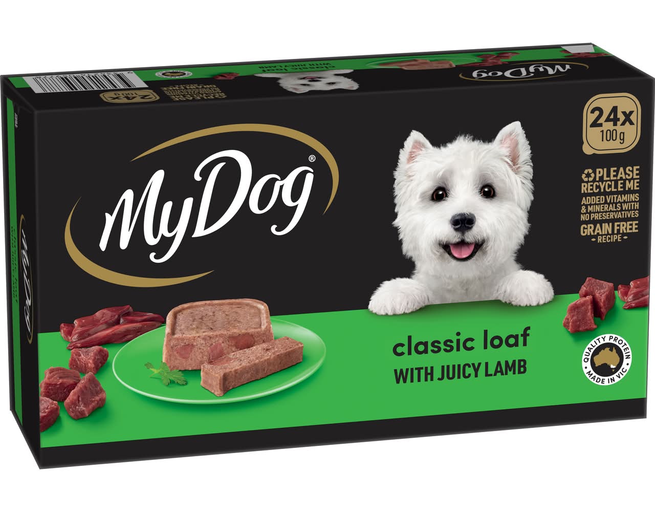 My Dog Classic Loaf With Juicy Lamb Wet Dog Food (24 x 100g)