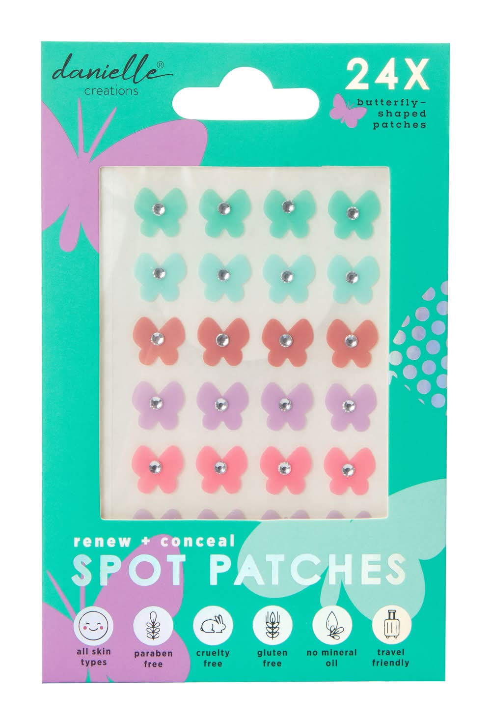 Danielle Creations® Spot Patches 24-Count Butterfly