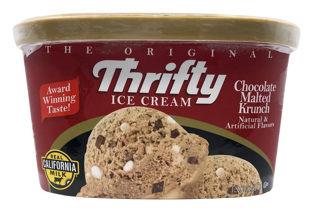 Thrifty Chocolate Malted Krunch Ice Cream (1.5 quart)