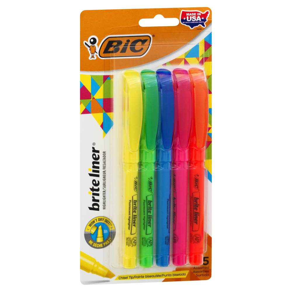 Bic Brite Liner Highlighter (5 ct)