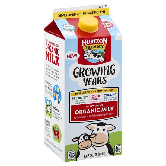 Horizon Organic Growing Years High Vitamin D Organic Milk (1/2 gal)