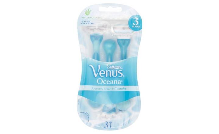 Gillette Venus Oceana Disposable Razors 3's (399069)