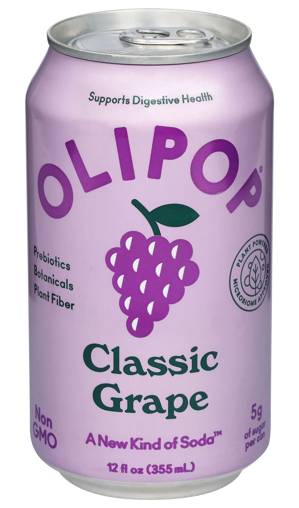 Olipop Classic Grape Soda, Classic Grape (12 fl oz)