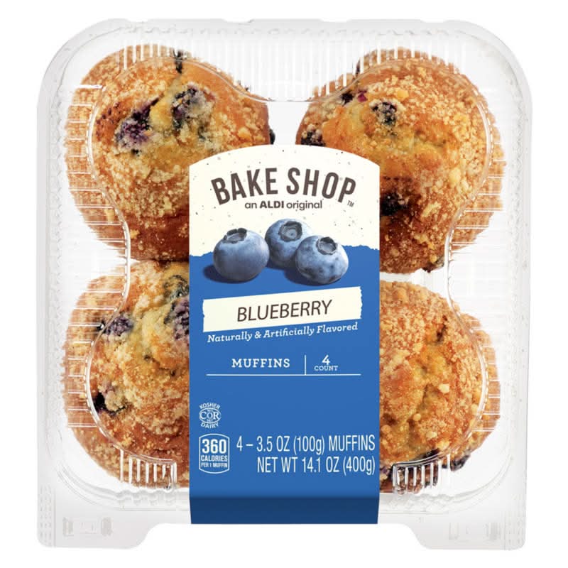 Bake Shop Bakery Muffins, Blueberry (4 x 3.5 oz)