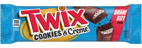 Twix Cookies & Creme Chocolate Share Size 2.87oz