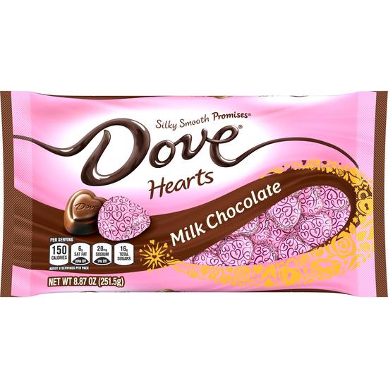 DOVE PROMISES Valentine's Day Heart Chocolate Candy Bag, 8.87 oz