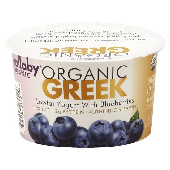 Wallaby Organic Greek Lowfat Yogurt With Blueberries