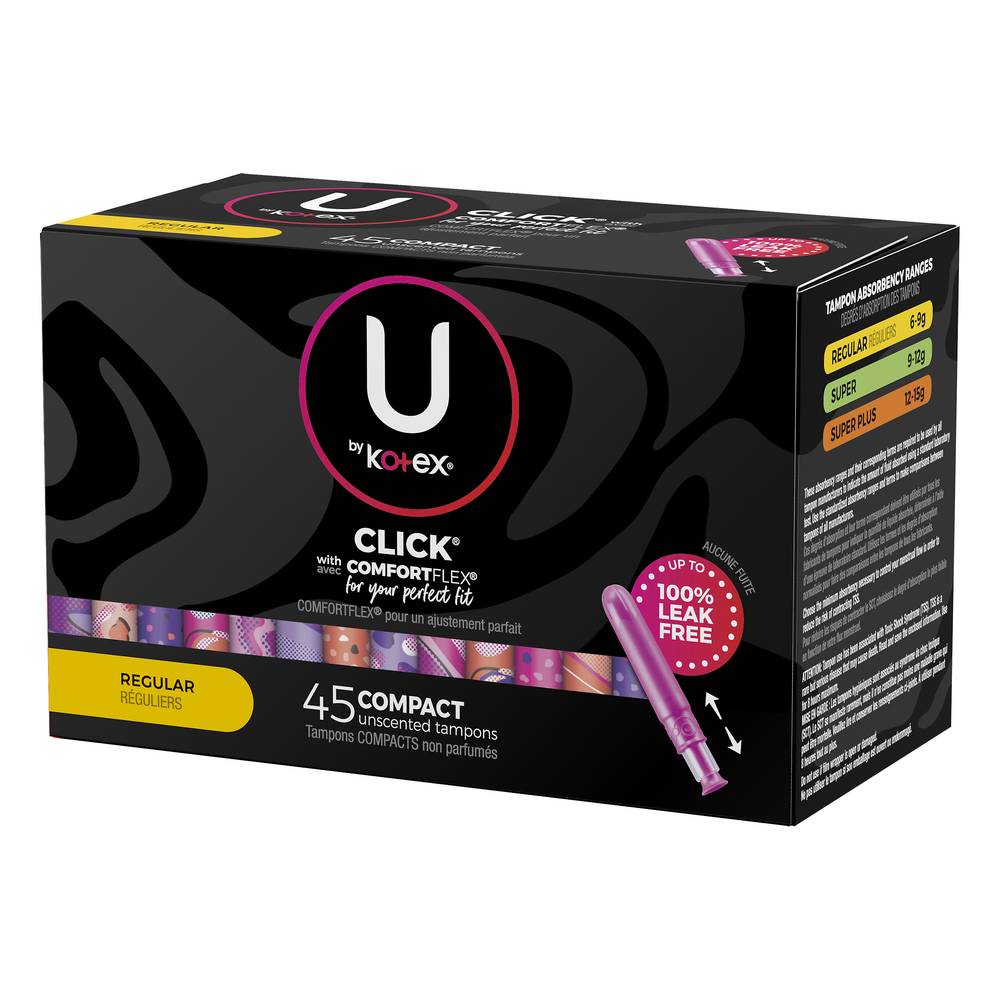 U By Kotex Click Compact Unscented Tampons (regular)