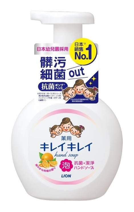 日本獅王趣淨抗菌洗手慕斯-柑橘#424392