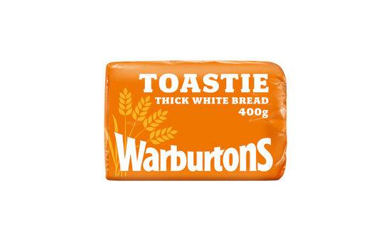Warburtons Toastie White Thick Sliced Bread 400g