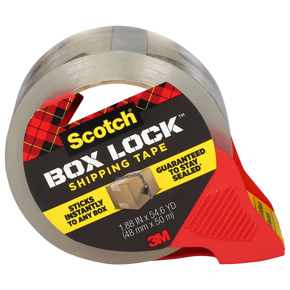 Scotch Box Lock Shipping Tape 1.88" X 54.6 Yd