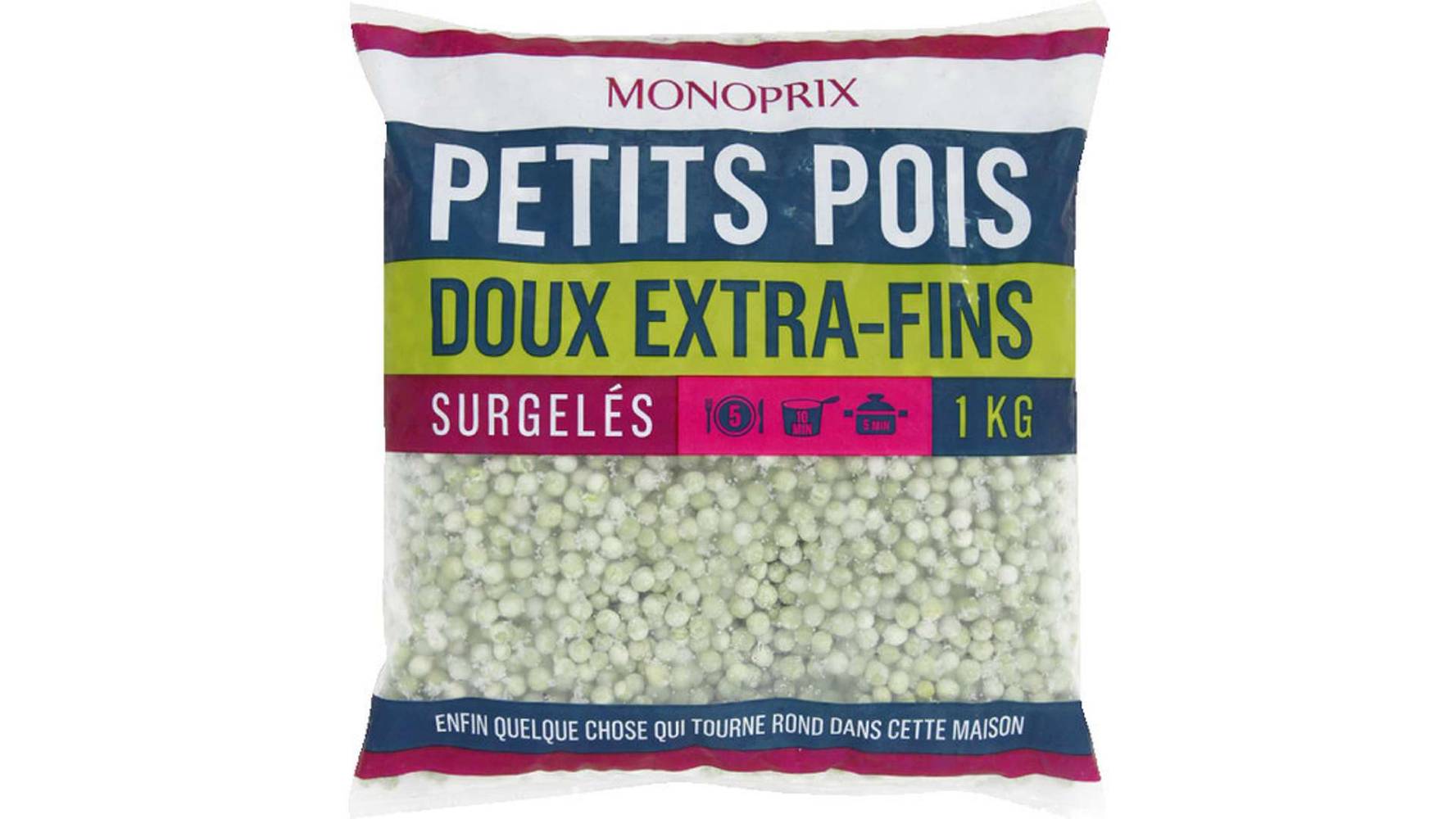 Monoprix Petits Pois Doux extra-fins, surgelés Le sachet de  kg