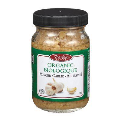 Derlea foods ail haché biologique (125 g) - organic minced garlic (125 g)