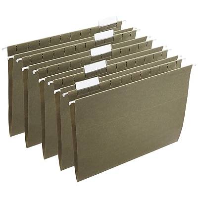 Staples Hanging File Folders (standard green) (25 ct)