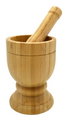 Imusa Bamboo Mortar & Pestle Set