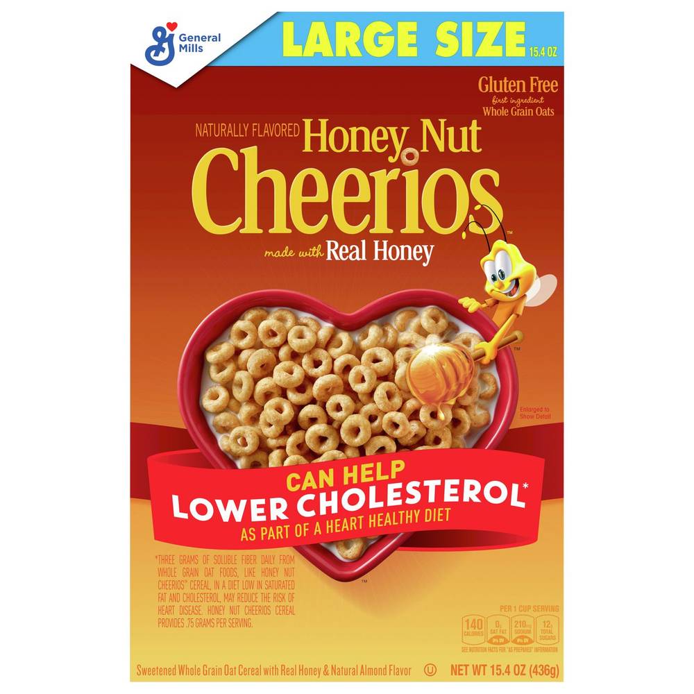 Honey Nut Cheerios Cereal, Honey Nut, Large Size 15.4 Oz
