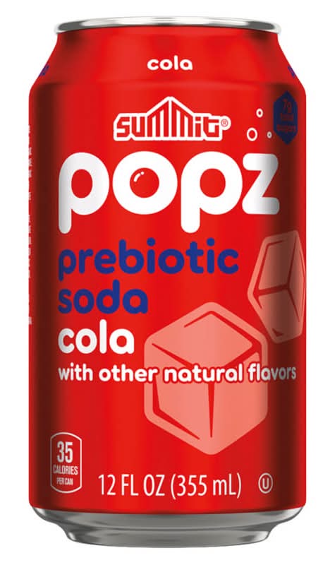 Summit Popz Prebiotic Soda, Cola (12 fl oz)