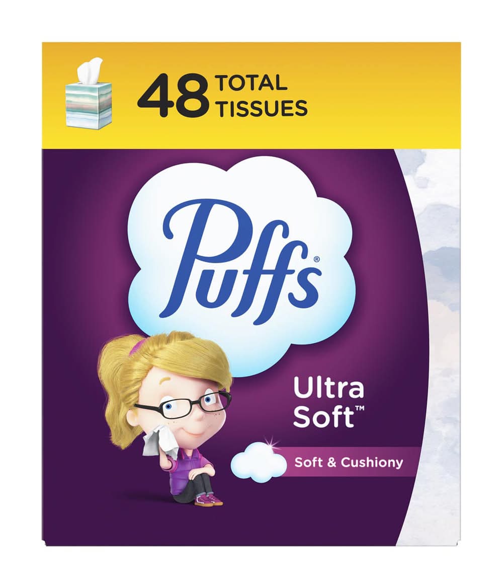 Puffs Ultra Soft Facial Tissues 48 Facial Tissues Per Box 1 Ct