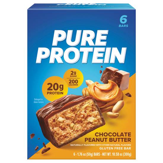 Pure Protein Chocolate Peanut Butter Value pack (6 bars)