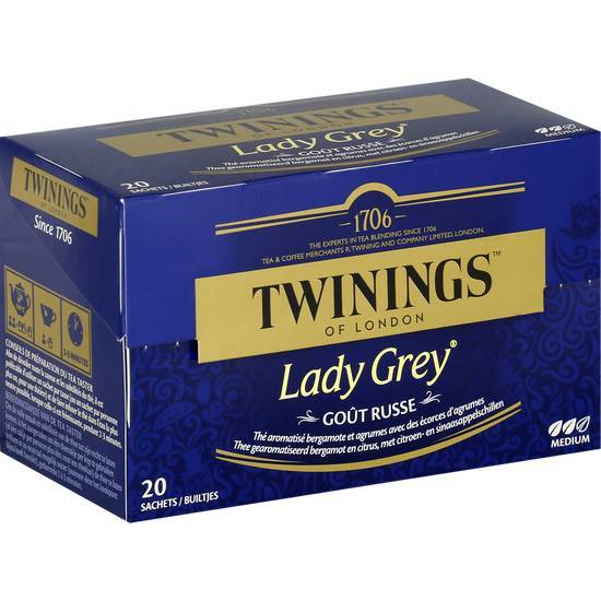 Twinings - Lady grey thé noir medium (40 g) (russe)