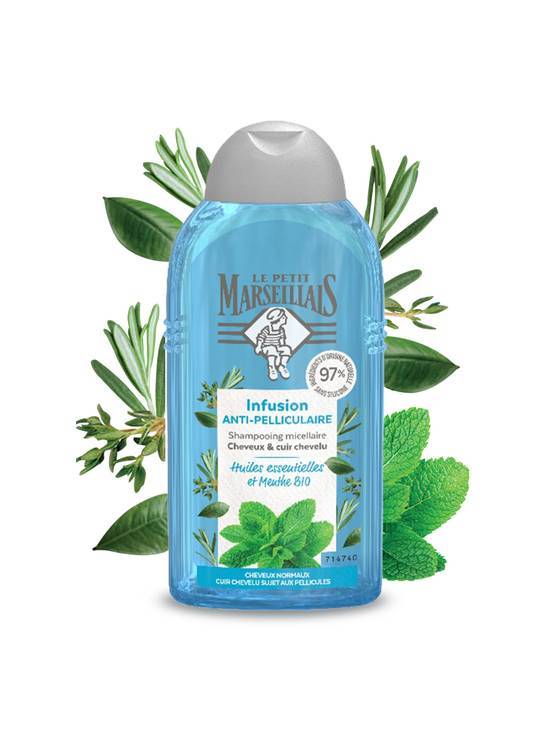 Le petit marseillais shampooing anti pell infusion d'huiles essentielles & menthe bio 250ml