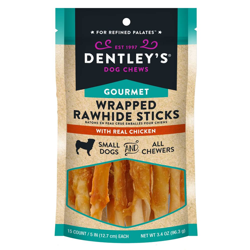 Dentley's Gourmet Retriever Sticks Dog Chew (5 in/chicken)