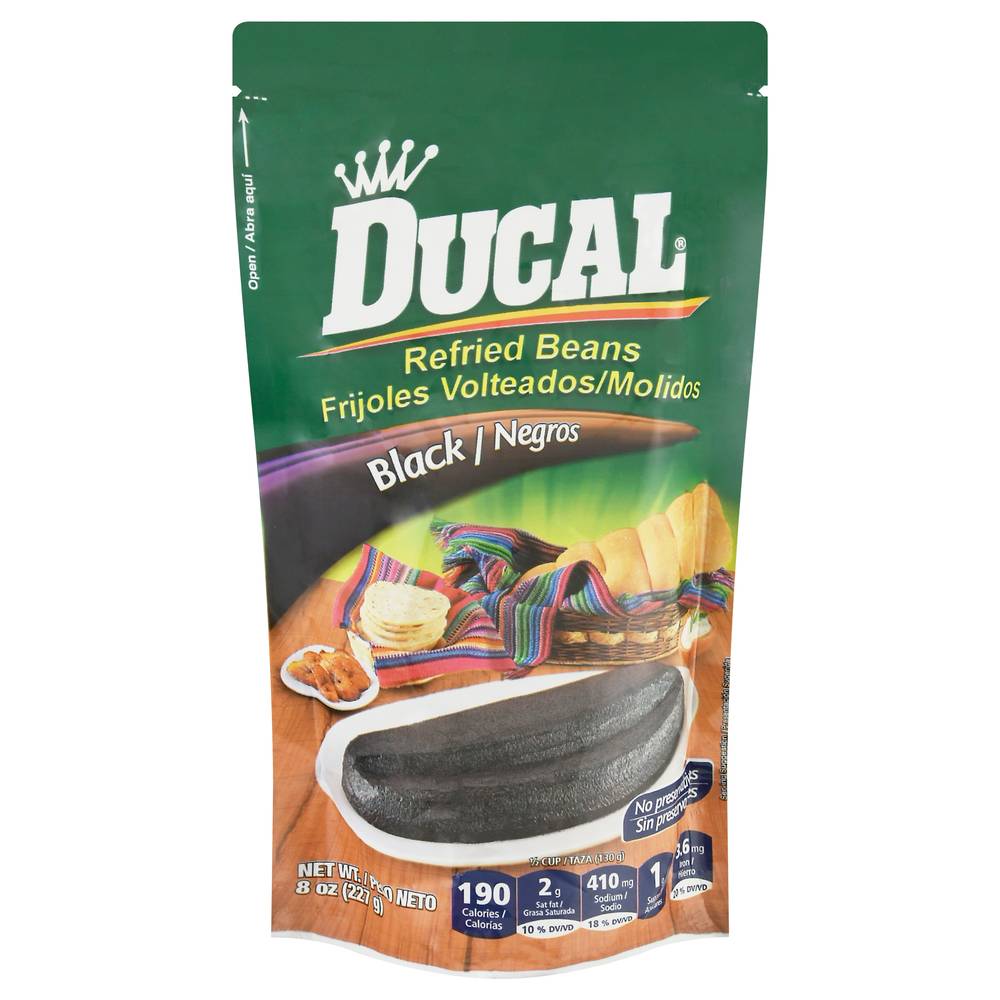 Ducal Black Refried Beans (8 oz)