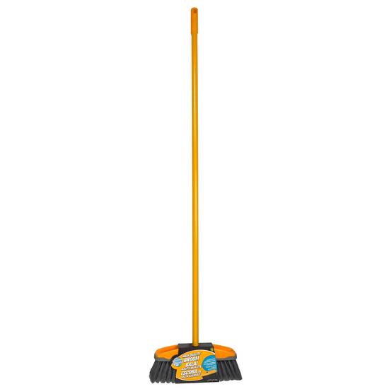 Scrubber Cleanz Plastic Broom With Metal Handle (29x5x118cm)