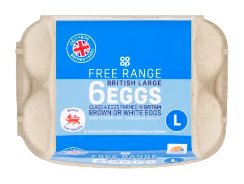 Co-op L, British Free Range Eggs (6 pack)