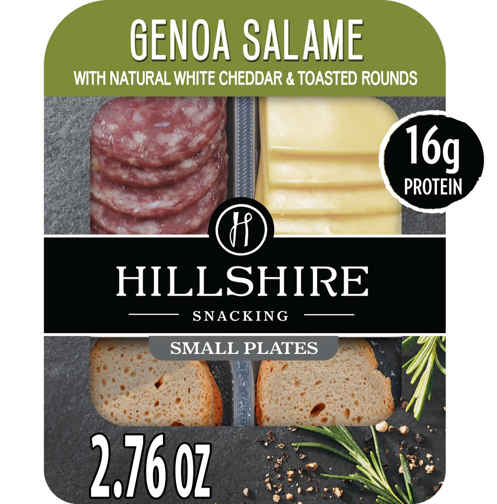 Hillshire Small Plates Genoa Salame With Cheddar Cheese & Toasted Rounds (2.76 oz)