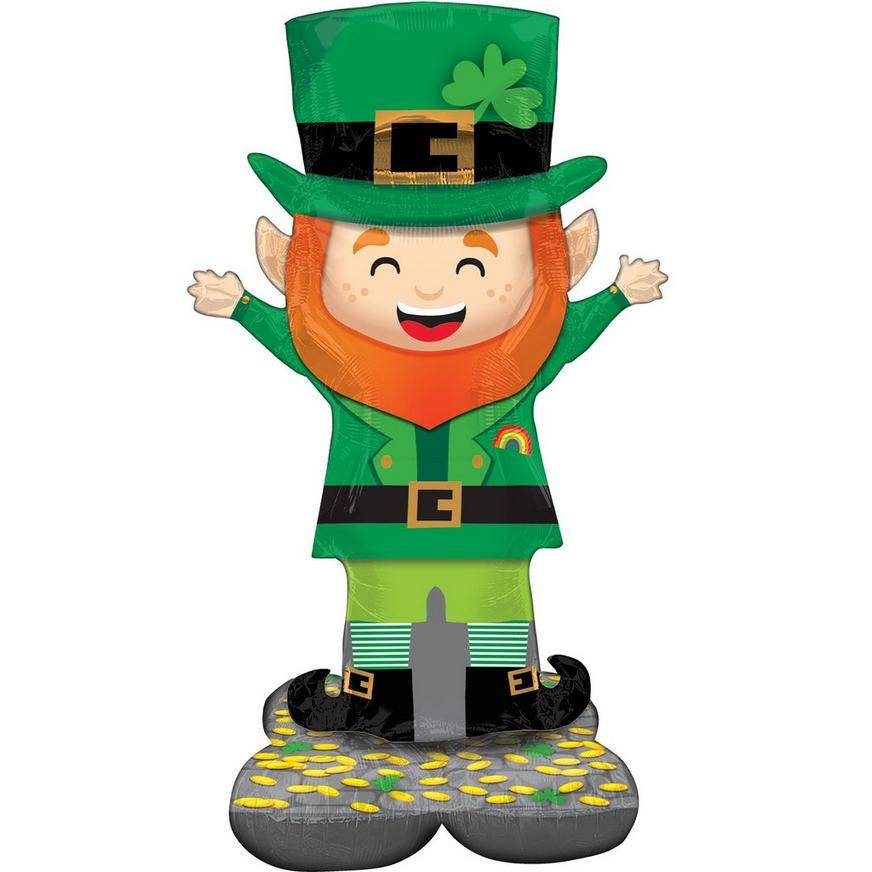 Uninflated AirLoonz Lucky Leprechaun St. Patrick's Day Foil Balloon, 53in