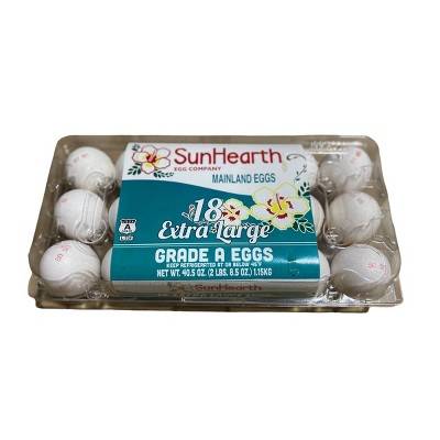 SunHearth Extra Large White Grade a Eggs (2.36 oz, 18 ct)