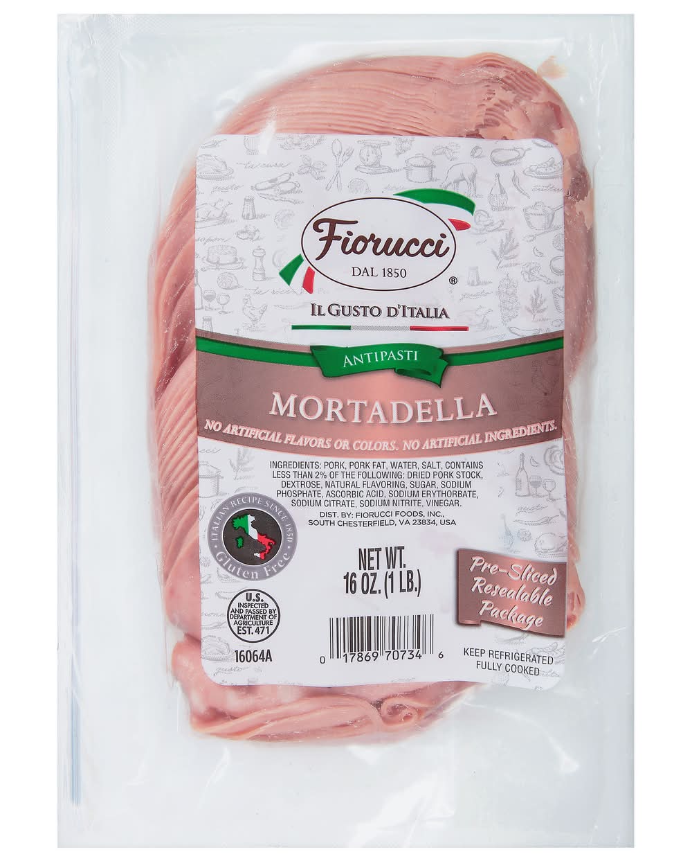 Fiorucci Antipasti Mortadella (16 oz)
