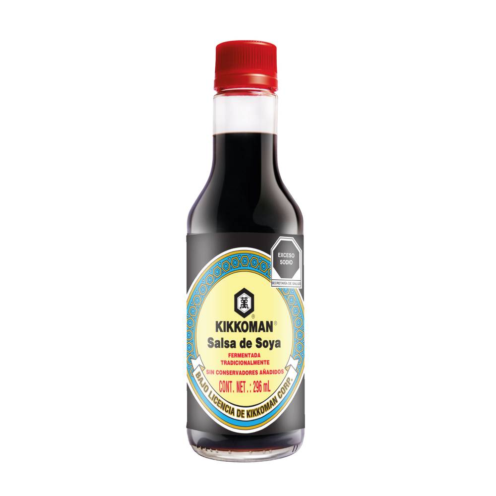 Kikkoman salsa de soya (botella 296 ml)