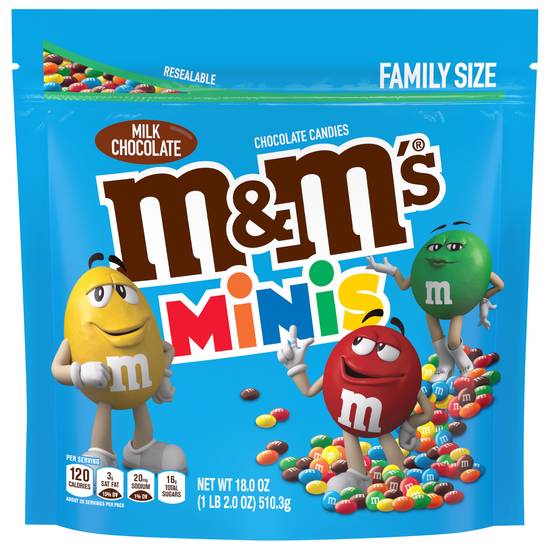 M&M's Caramel Milk Chocolate Candy, Family Size - 18.4 oz Bag