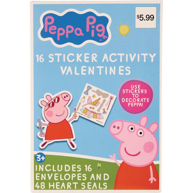 Peppa Pig Sticker Activity Valentines, 16ct