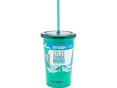 Smash Shark Color Changing Tumbler, Light Green-Dark Green