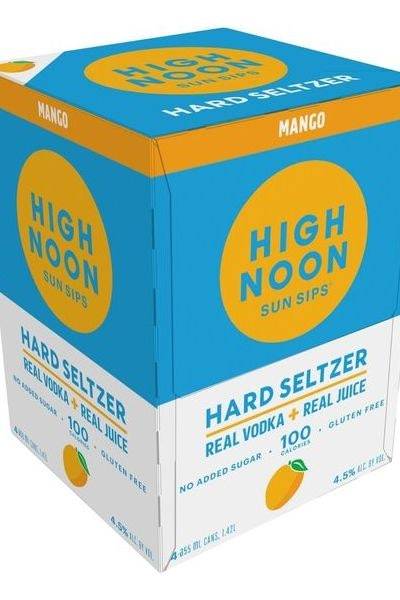 High Noon Sun Sips Real Vodka Juice Hard Seltzer (4 ct, 355 ml) (mango)