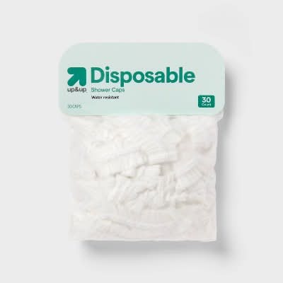 up&up Disposable Water Resistant Shower Caps, White (30 ct)