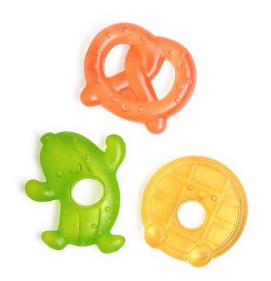 itzy ritzy Cutie Coolers Teether Set 3m+, Silly Foods (0.25 lbs, 3 ct)