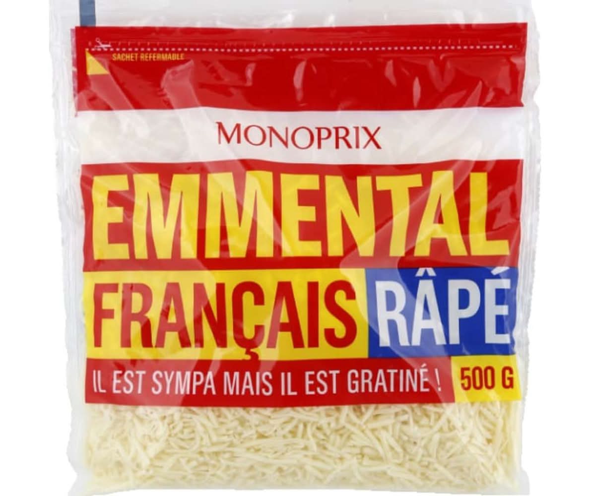 Monoprix - Fromage emmental français râpé (500g)