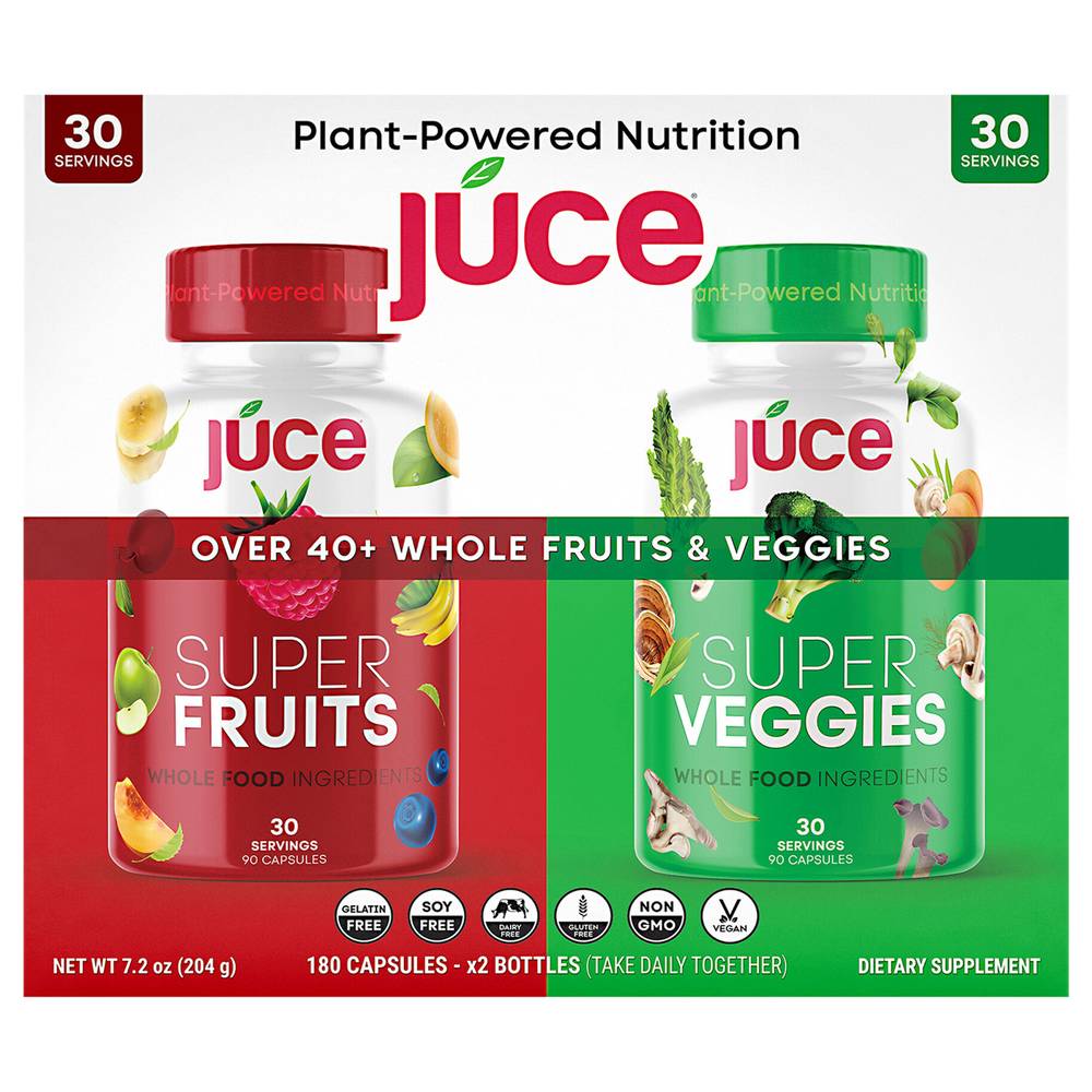 Juce Capsules Super Fruits & Veggies in a Convenient Capsule