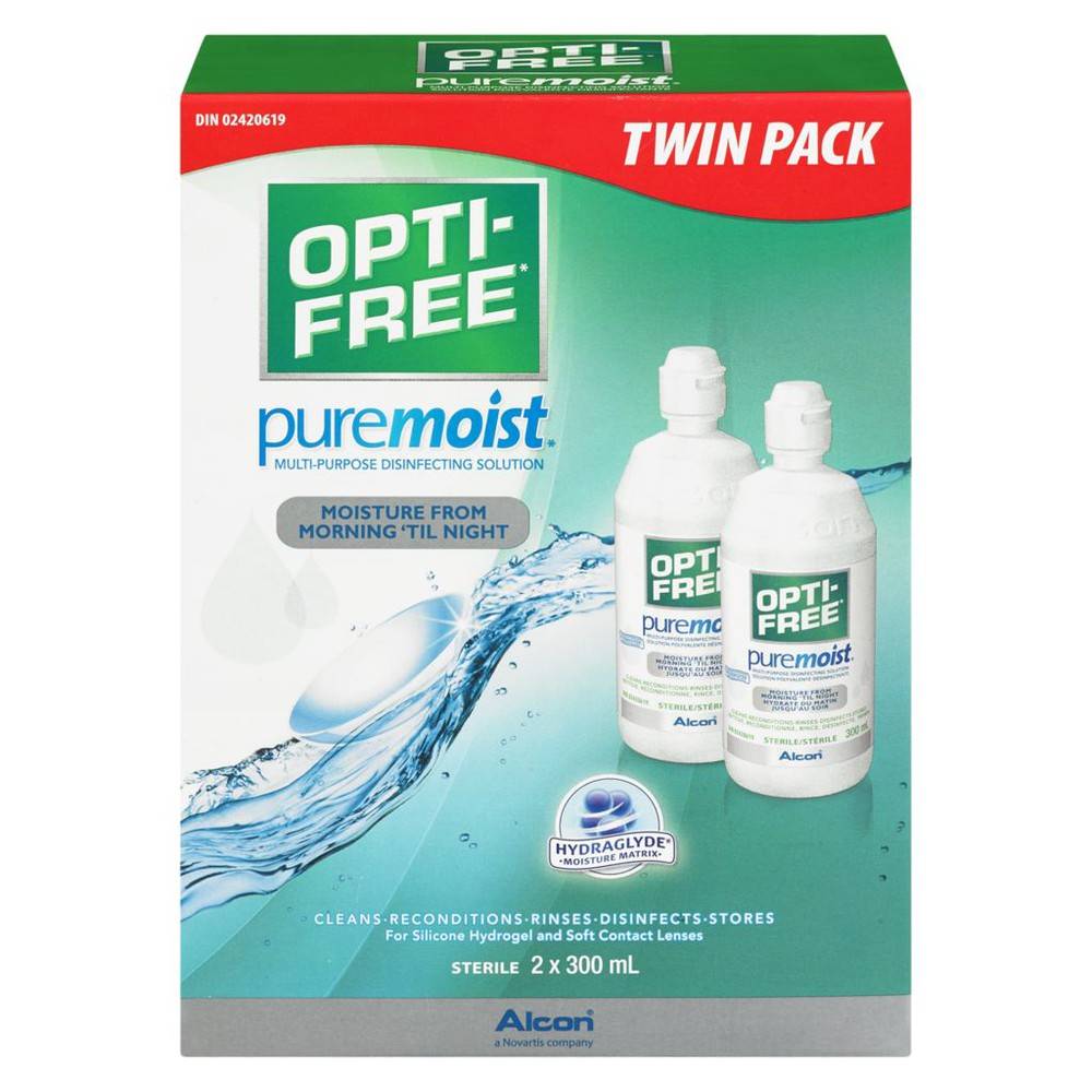 Opti-Free Puremoist Solution (600 ml, 2 ct)