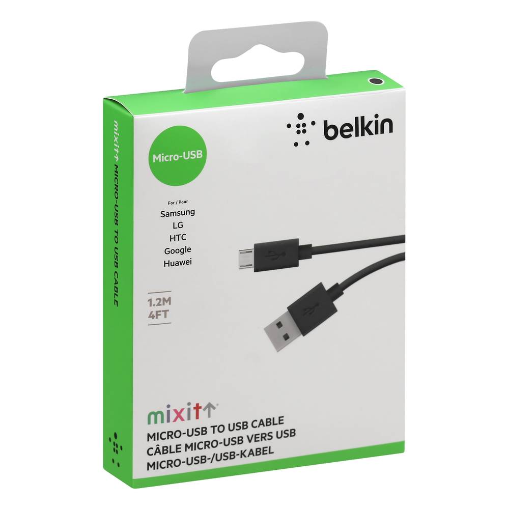 Belkin Samsung Lg Htc Google Huawei Micro-Usb Cable 4 Feet