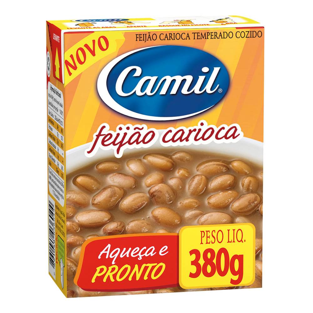 Camil feijão carioca pronto com tempero (380 g)