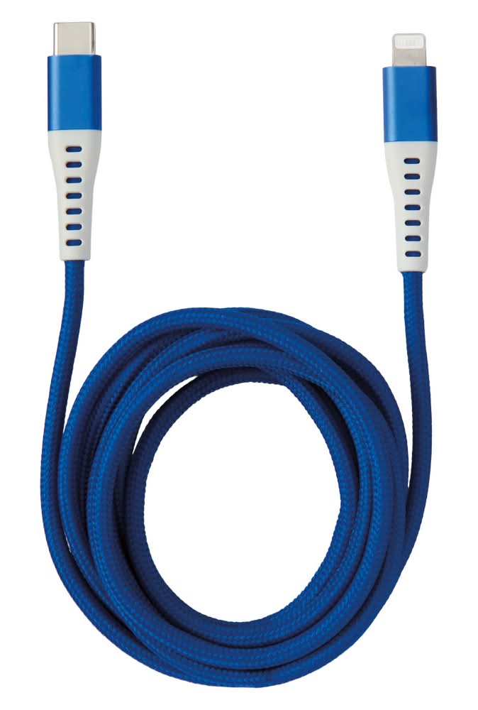 Bauhn Blue USB C to Lightning Charging Cable
