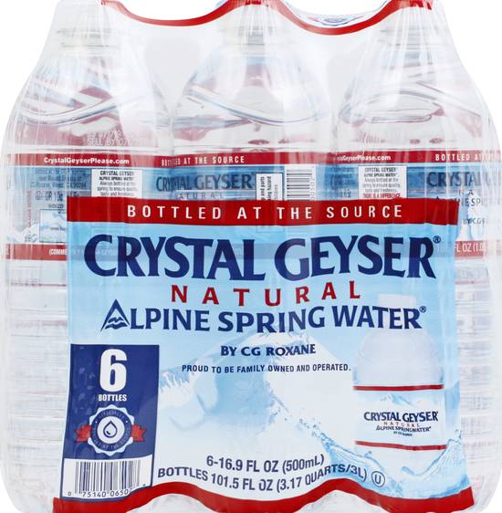 Crystal Geyser Natural Alpine Spring Water (6 ct, 16.91 fl oz)