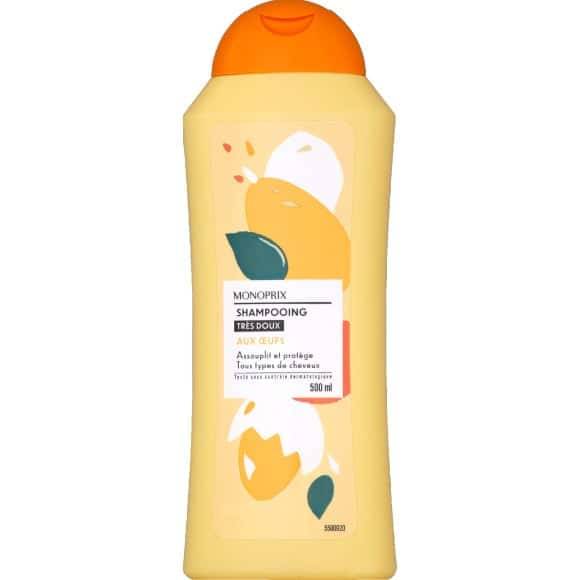 Monoprix Shampooing Très Doux Aux Oeufs Le Flacon De 500 Ml